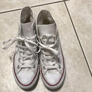 White converse high tops
